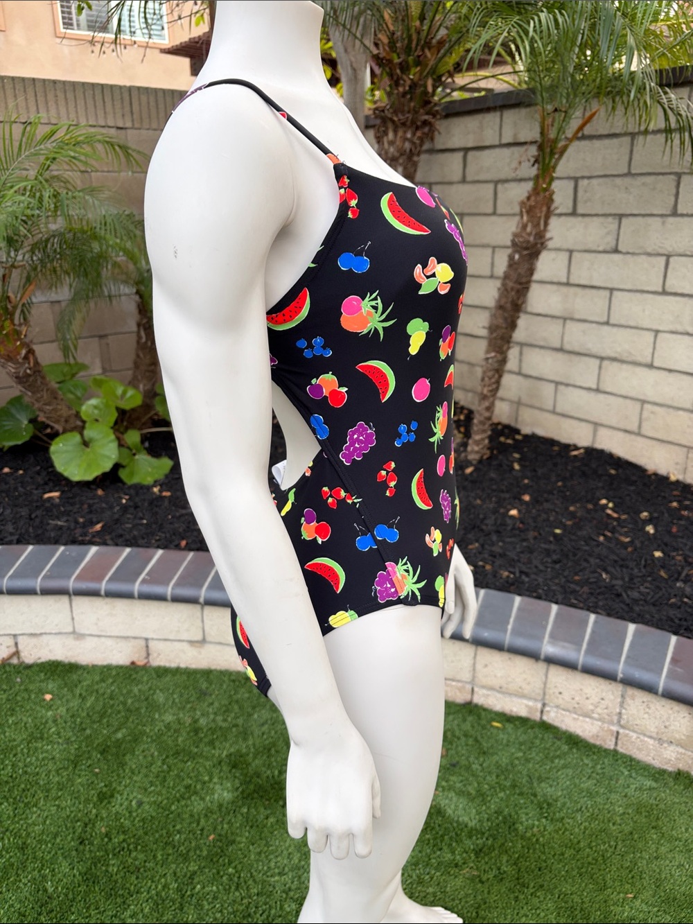 kate spade Black One-Piece Swimsuit with Neon Fruit Print - Picture 4 of 8